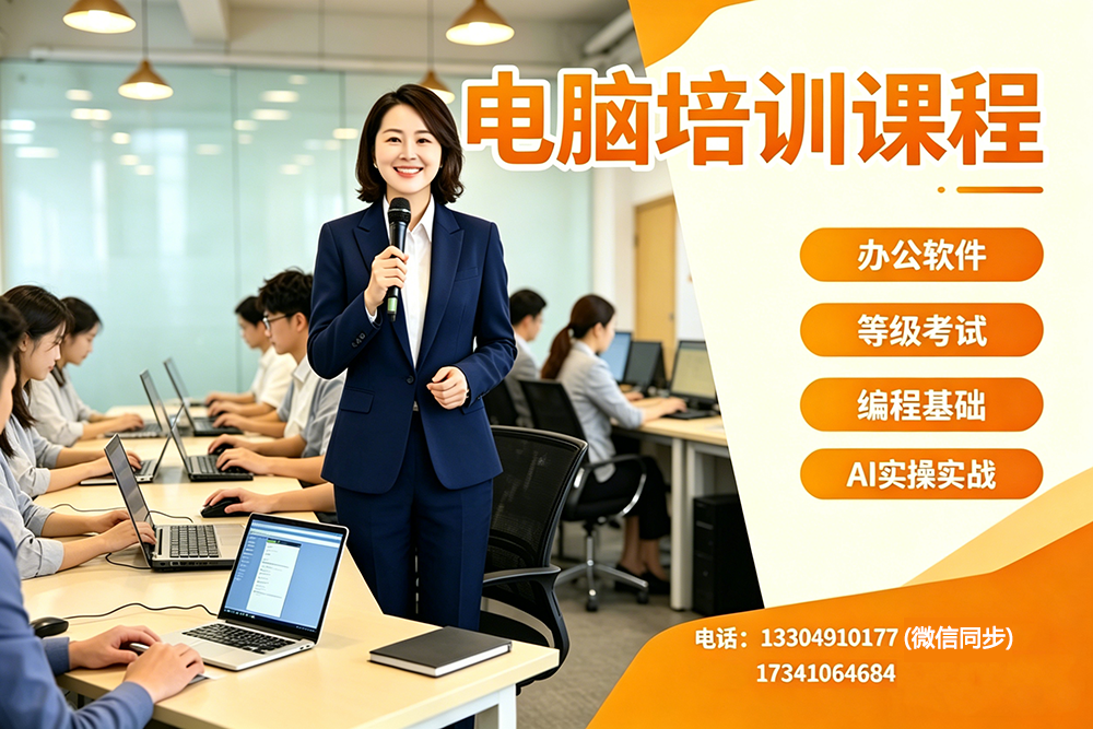 朝阳启成电脑培训，零基础学电脑，办公软件/计算机等级考试/AI编程培训